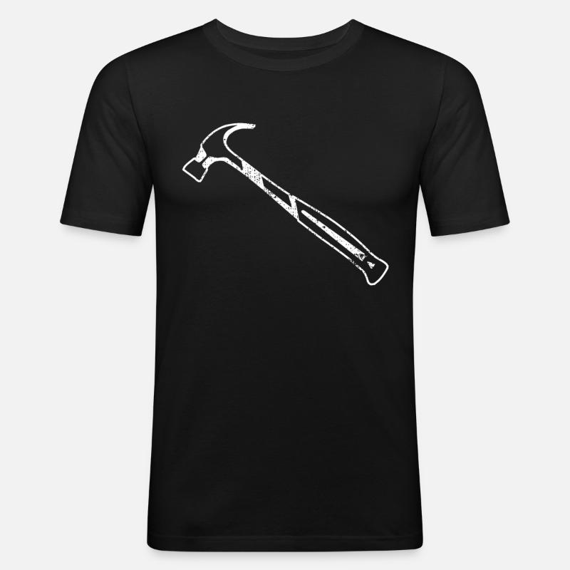 Marteau de charpentier - T-shirt près du corps Homme - noir
