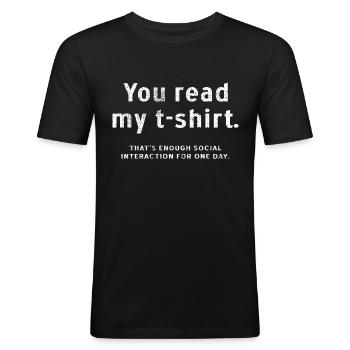 Anti Social - Männer Slim Fit T-Shirt - Schwarz - Vorne - Nik (191cm)