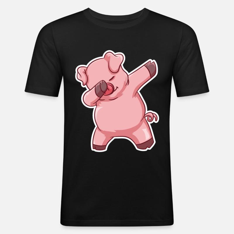 Dabbing Pic - Männer Slim Fit T-Shirt - Schwarz