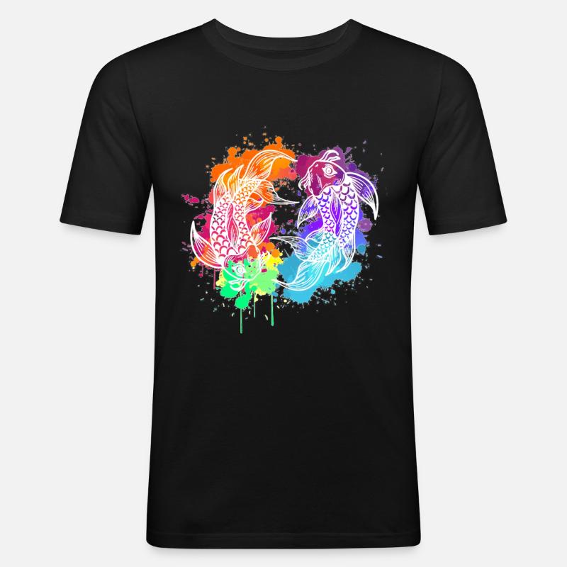 Koi - Männer Slim Fit T-Shirt - Schwarz