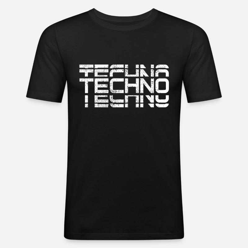 Techno design - Men's Slim Fit T-Shirt - black