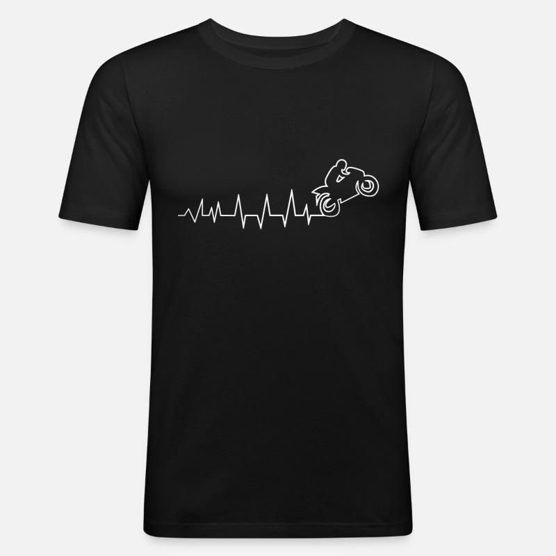 Engine Heartbeat - Men's Slim Fit T-Shirt - black