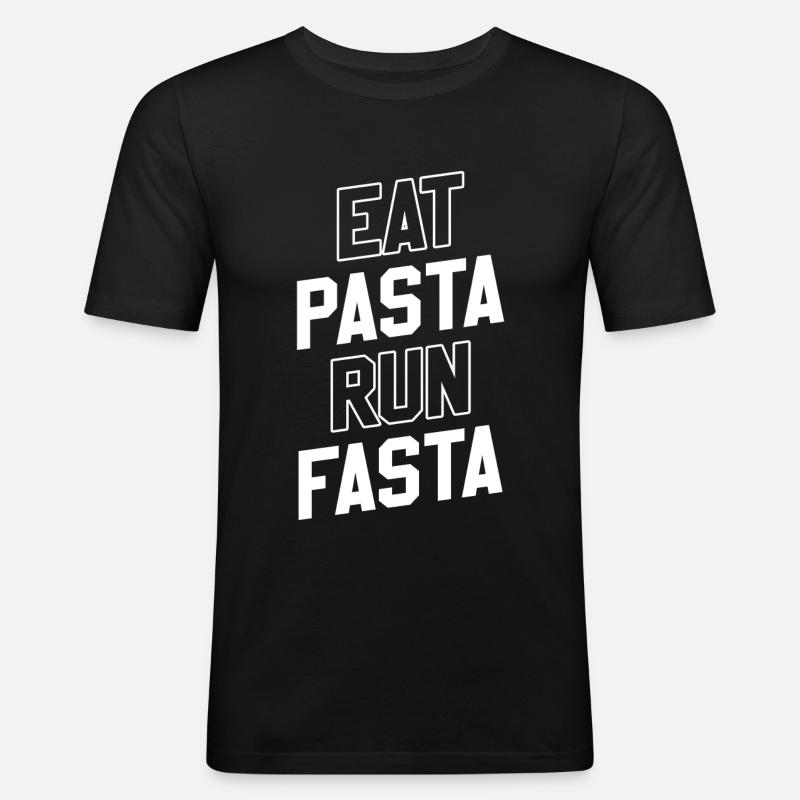 Pasta Pasta - Männer Slim Fit T-Shirt - Schwarz