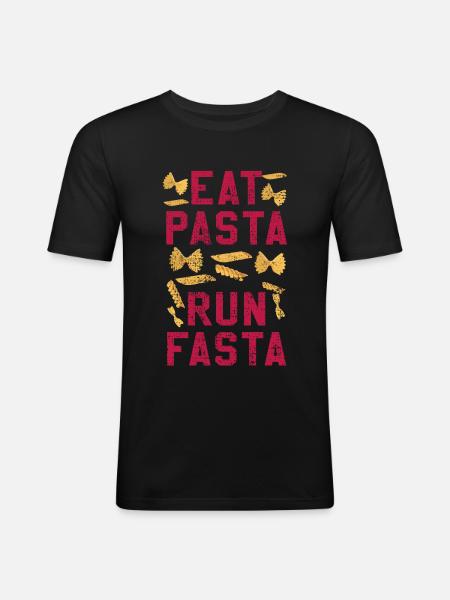 Pasta saying - Men's Slim Fit T-Shirt - black