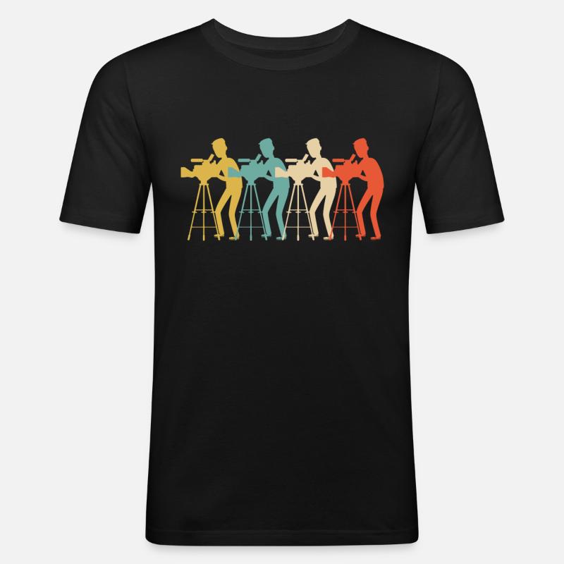 camera operator - Men's Slim Fit T-Shirt - black