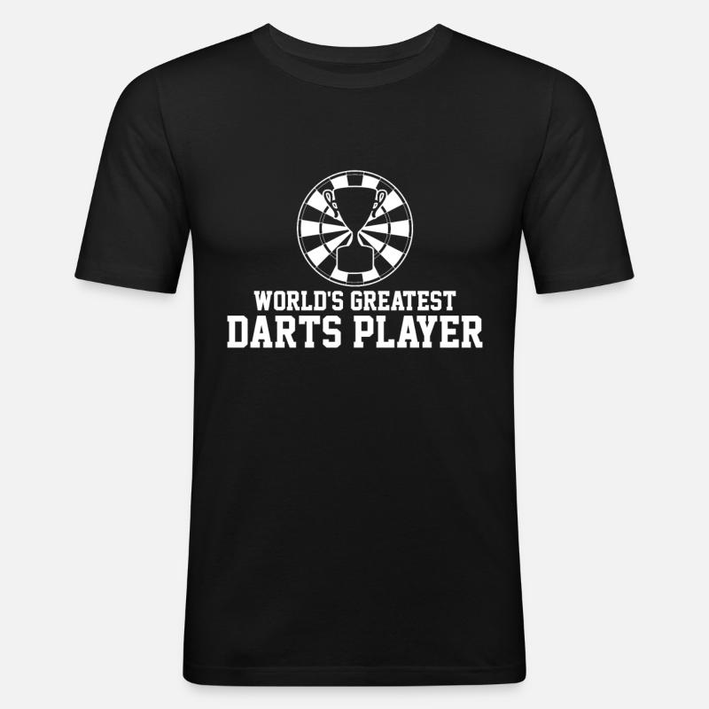 Fléchettes fléchettes fléchettes - T-shirt près du corps Homme - noir