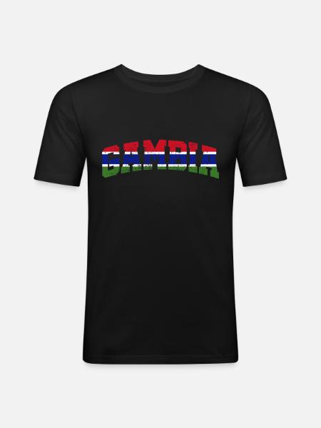 Gambia Design - Men's Slim Fit T-Shirt - black