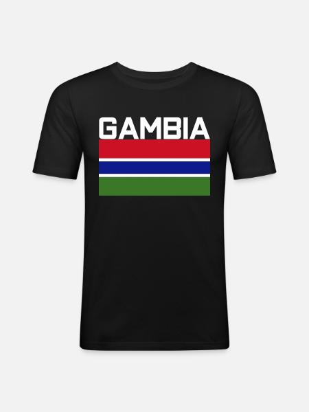 Gambia TShirt - Men's Slim Fit T-Shirt - black