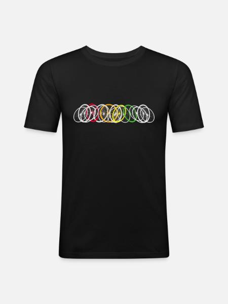 Felgen Raeder Fahrraeder - Männer Slim Fit T-Shirt - Schwarz