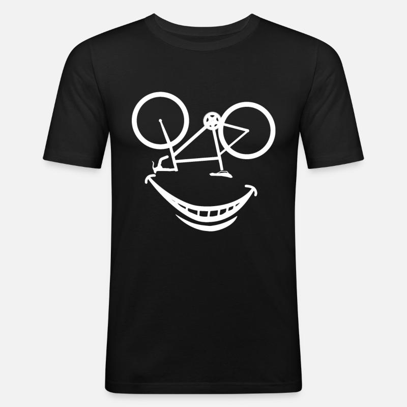 Rennrad - Männer Slim Fit T-Shirt - Schwarz