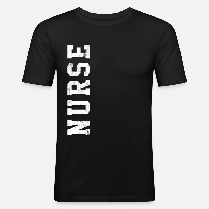 Krankenschwester - Männer Slim Fit T-Shirt - Schwarz