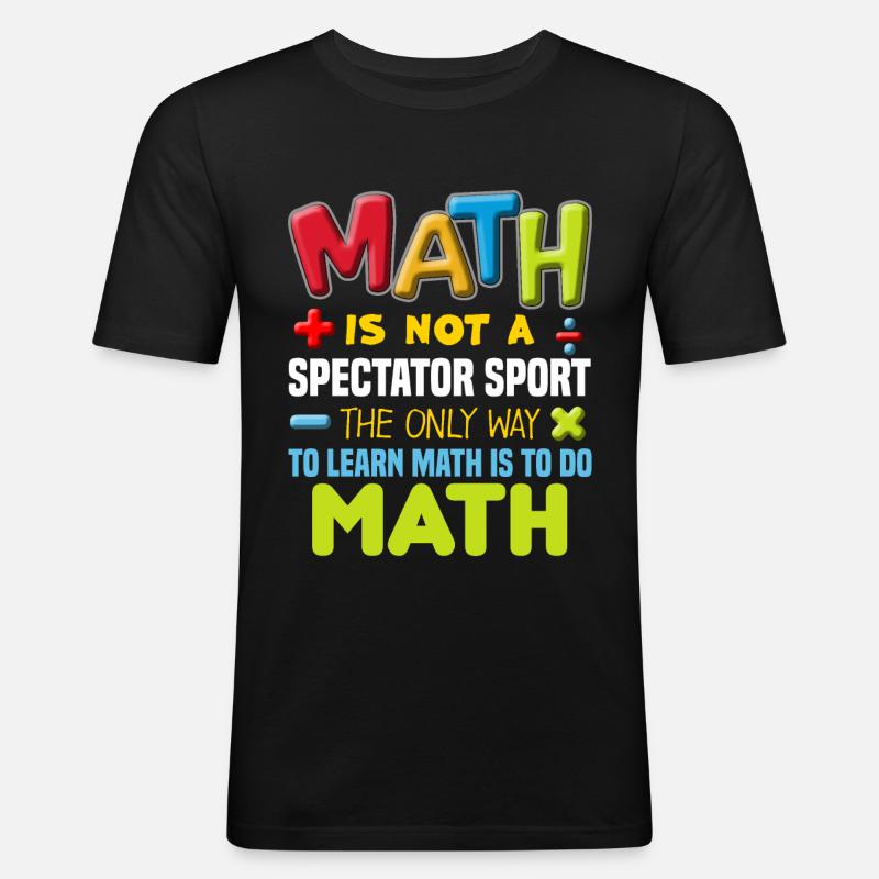 Mathe Lehrer Lehrerin - Männer Slim Fit T-Shirt - Schwarz