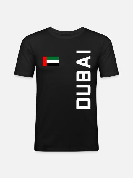 DUBAI DUBAI - T-shirt près du corps Homme - noir