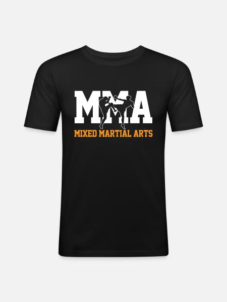 CHEMISE MMA - T-shirt près du corps Homme - noir