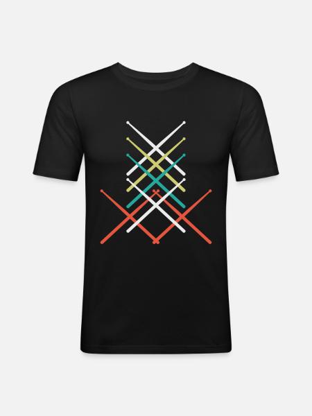 Drum sticks - Men's Slim Fit T-Shirt - black