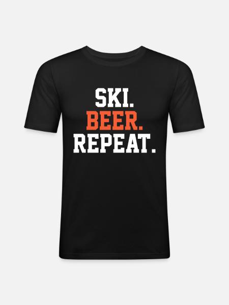 SKI - Men's Slim Fit T-Shirt - black