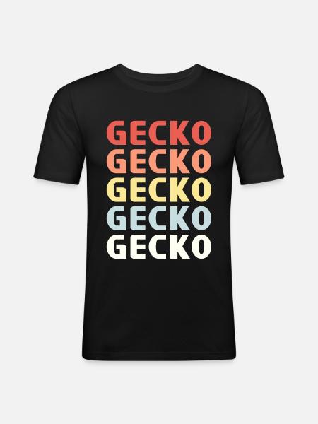GECKO SHIRT GECKO - Men's Slim Fit T-Shirt - black
