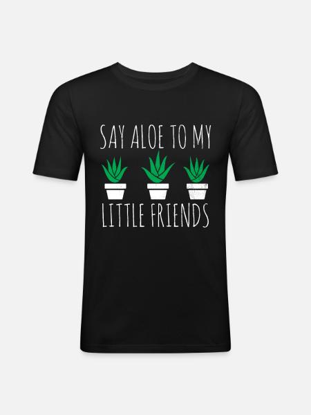 ALOE VERA - Men's Slim Fit T-Shirt - black
