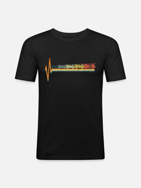 pompiers - T-shirt près du corps Homme - noir