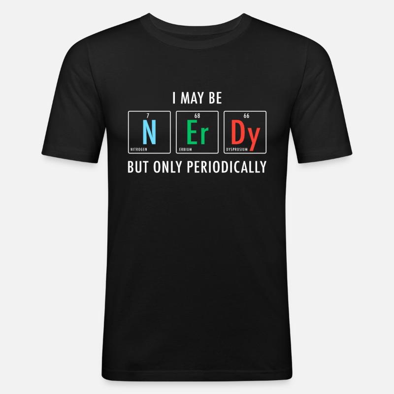 Nerdy Nerd Science - Men's Slim Fit T-Shirt - black