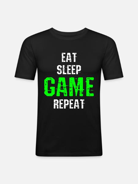Gamer Gaming PC console - Men's Slim Fit T-Shirt - black