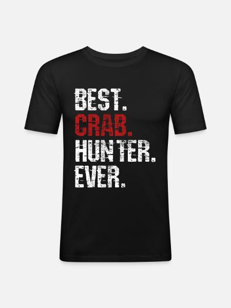 Crab Jaeger - Men's Slim Fit T-Shirt - black