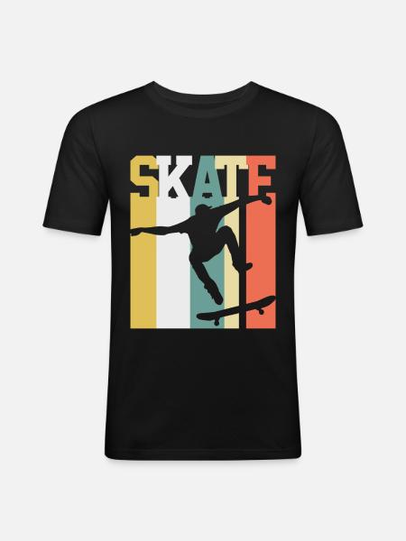 skateboarder - T-shirt près du corps Homme - noir