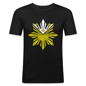 Philippines - Men's Slim Fit T-Shirt - black - Front - Nik (191cm)