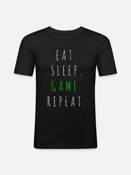 Gamer - Maglietta aderente da uomo - nero