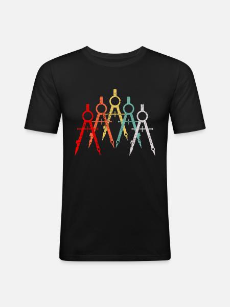 Architekt Geschenkidee - Männer Slim Fit T-Shirt - Schwarz