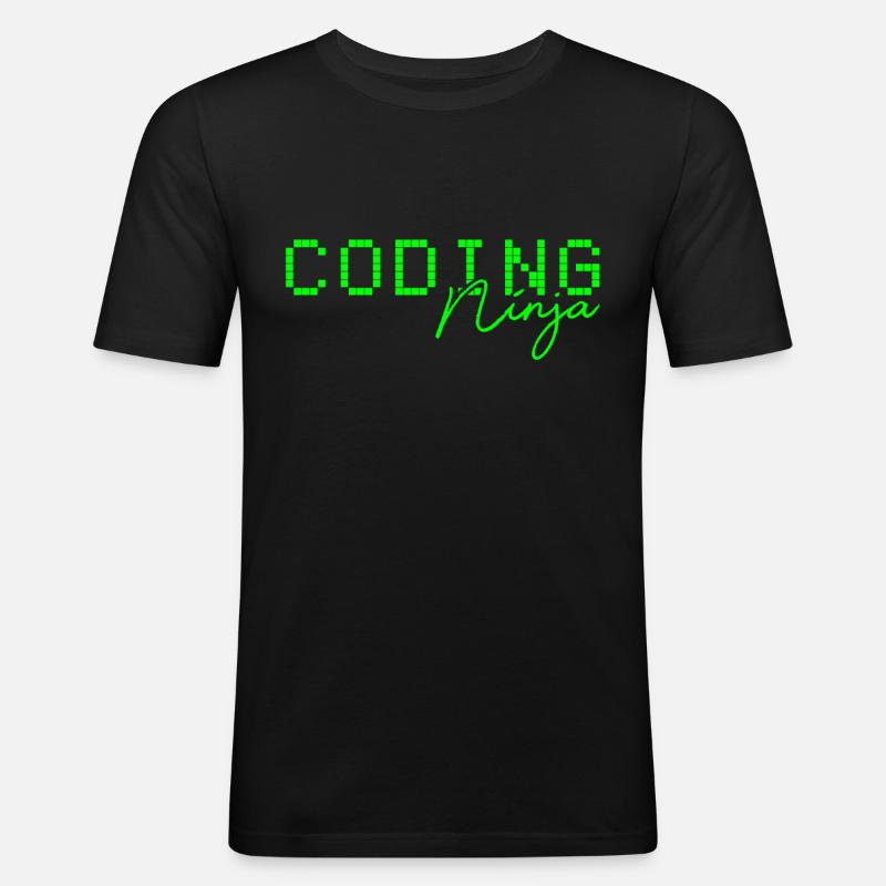 Code Coding Ninja - Men's Slim Fit T-Shirt - black