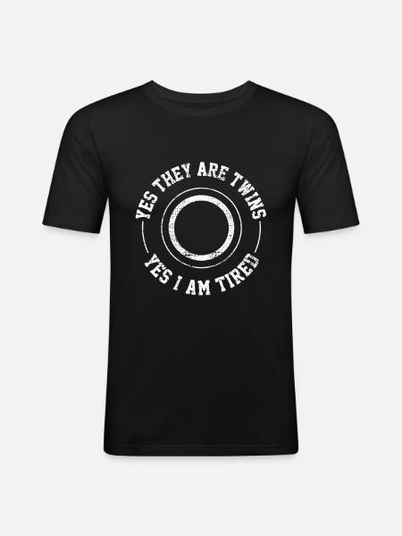 Twins twins - Men's Slim Fit T-Shirt - black