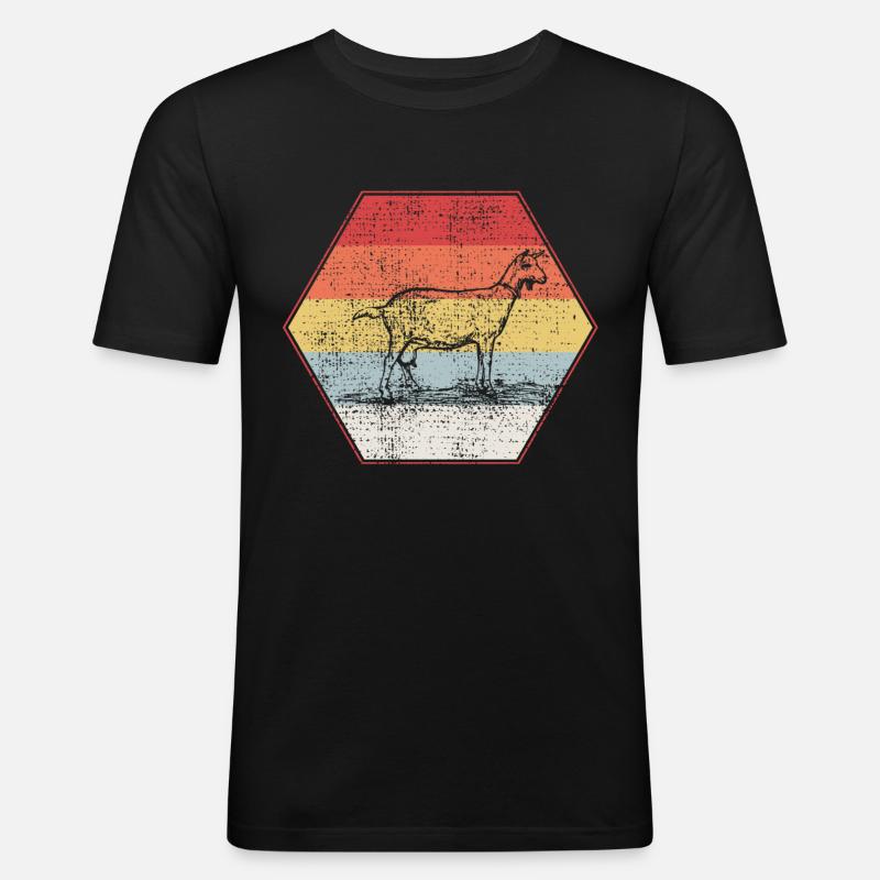 ZIEGE - Männer Slim Fit T-Shirt - Schwarz