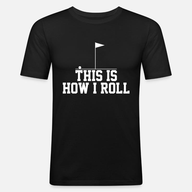 GOLF GOLF GOLF - Männer Slim Fit T-Shirt - Schwarz