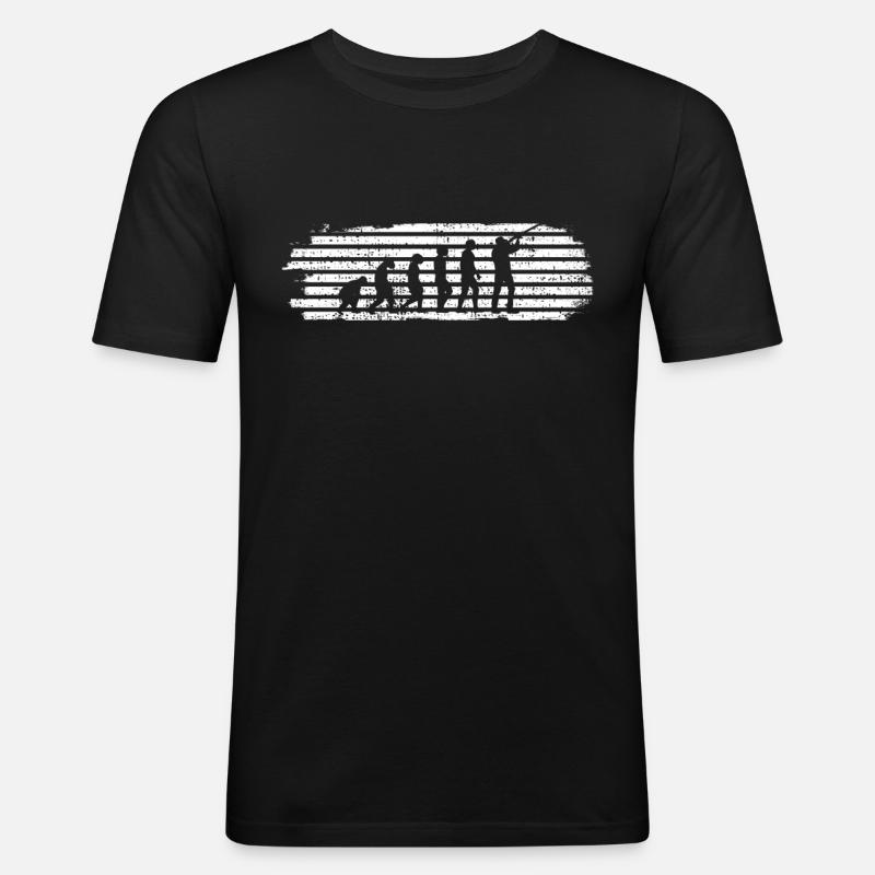 HUNT EVOLUTION - Men's Slim Fit T-Shirt - black