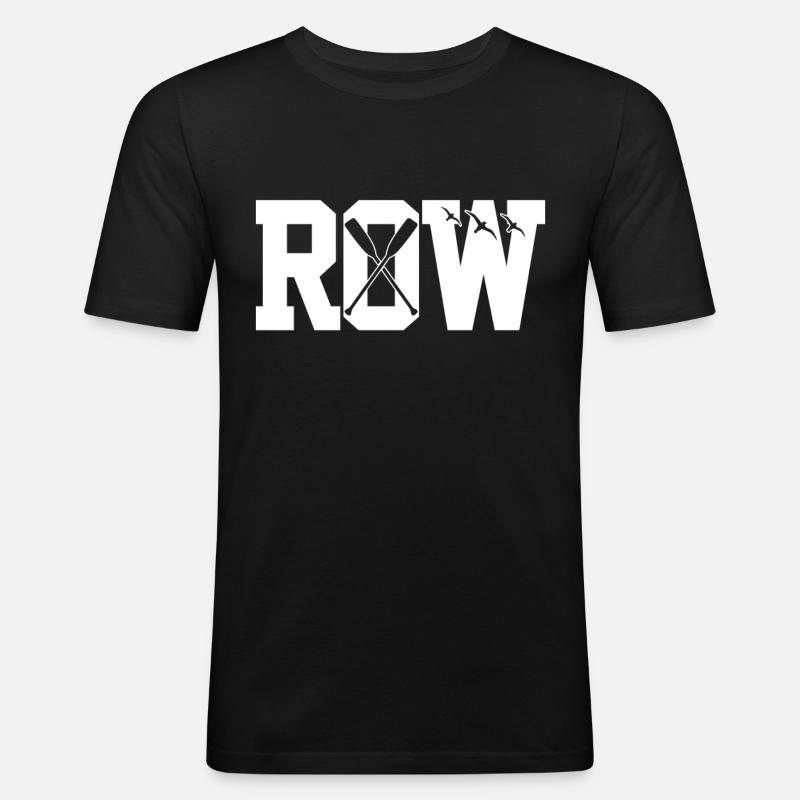 ROWING ROWING ROWING - Men's Slim Fit T-Shirt - black