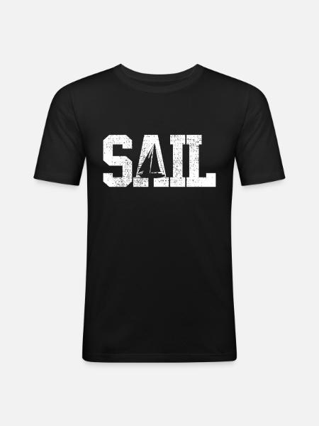 Sailing Sailing Sailing - Men's Slim Fit T-Shirt - black
