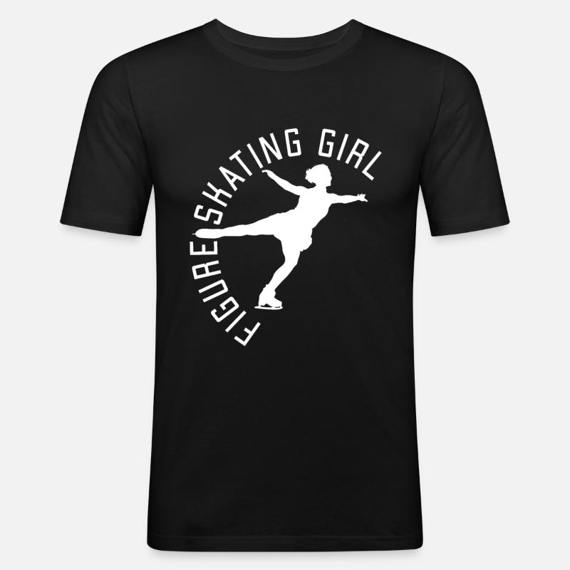 Eiskunstlauf - Männer Slim Fit T-Shirt - Schwarz