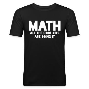 Math math - Men's Slim Fit T-Shirt - black - Front - Nik (191cm)