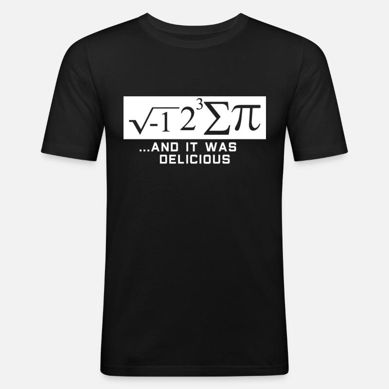 Mathematisches Symbol - Männer Slim Fit T-Shirt - Schwarz