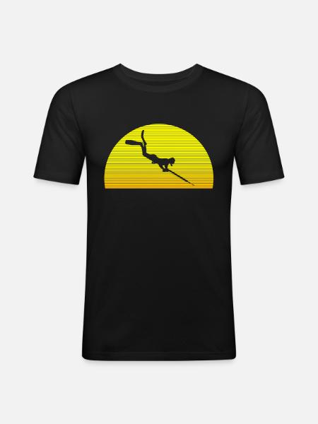 Spearhunting at sunset - Men's Slim Fit T-Shirt - black