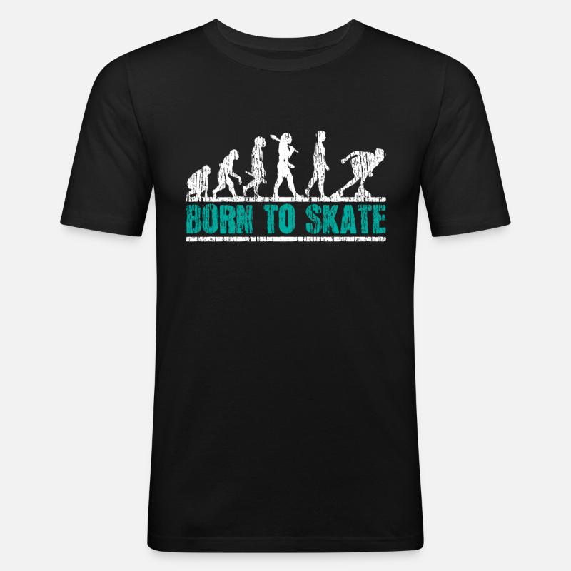 Rollerblade Schlittschuhe - Männer Slim Fit T-Shirt - Schwarz