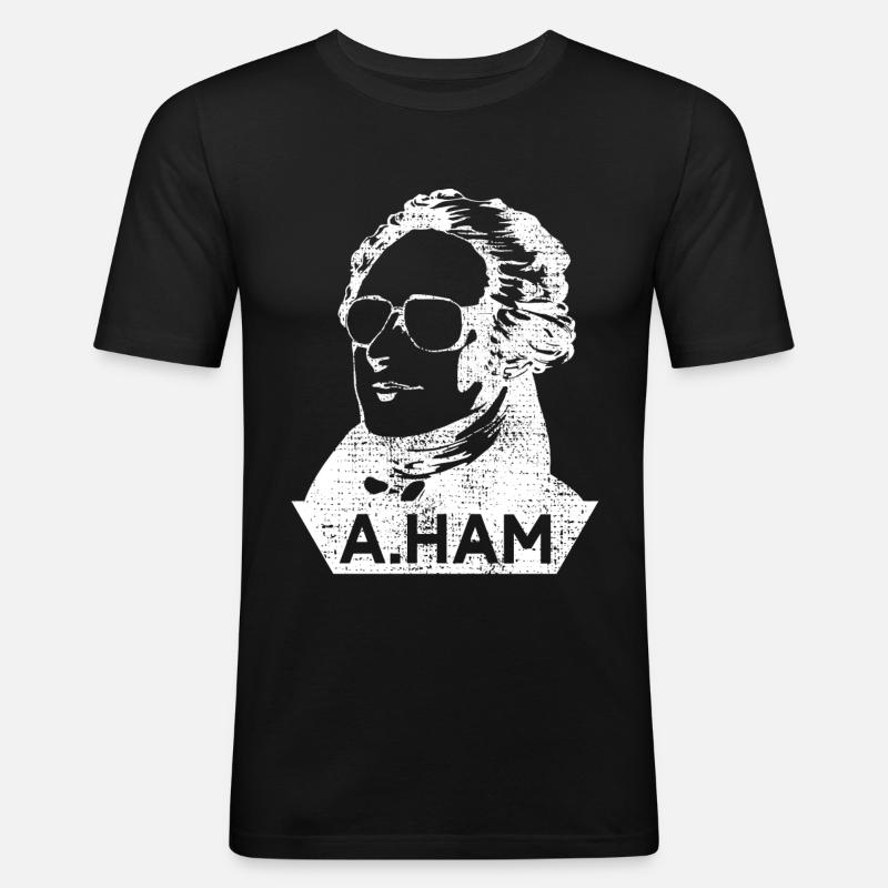 Alexander Hamilton - T-shirt près du corps Homme - noir