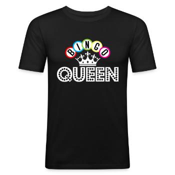 Bingo Bingo Queen Crown Bingo Balls - Men's Slim Fit T-Shirt - black - Front - Nik (191cm)