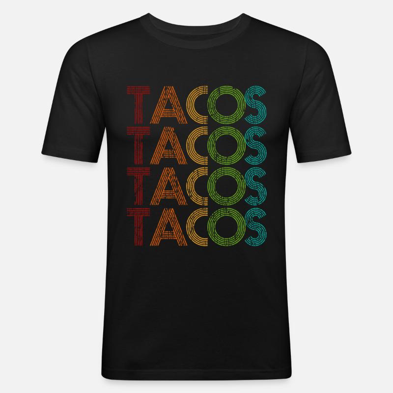 Taco - Männer Slim Fit T-Shirt - Schwarz