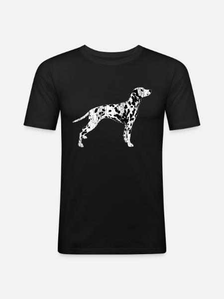 Dalmatiens - T-shirt près du corps Homme - noir