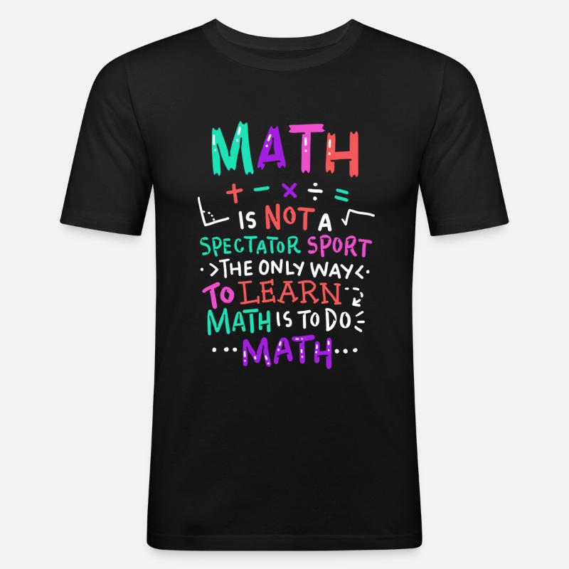 Mathelehrer - Männer Slim Fit T-Shirt - Schwarz