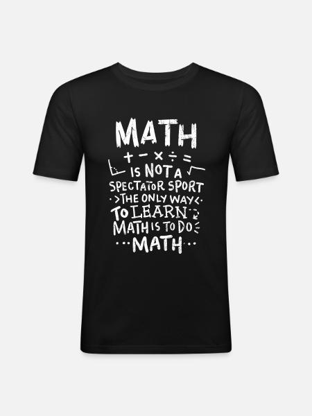 Mathelehrer - Männer Slim Fit T-Shirt - Schwarz
