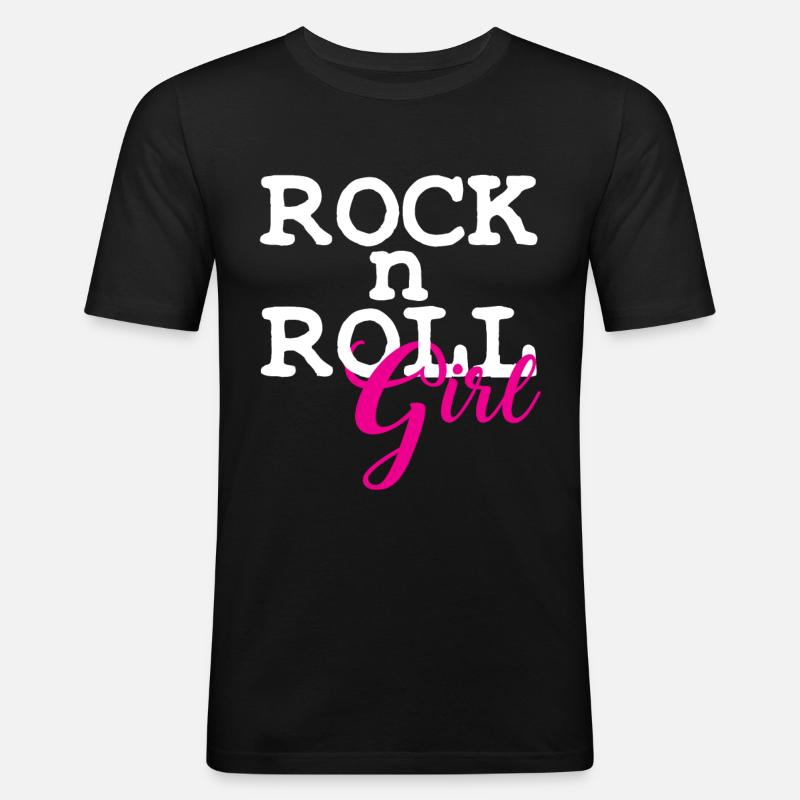 Rock 'n' Roll - Männer Slim Fit T-Shirt - Schwarz