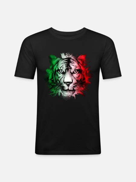 Italy - Men's Slim Fit T-Shirt - black